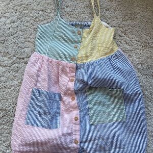 NWOT Seersucjer Striped Button-Down Dress